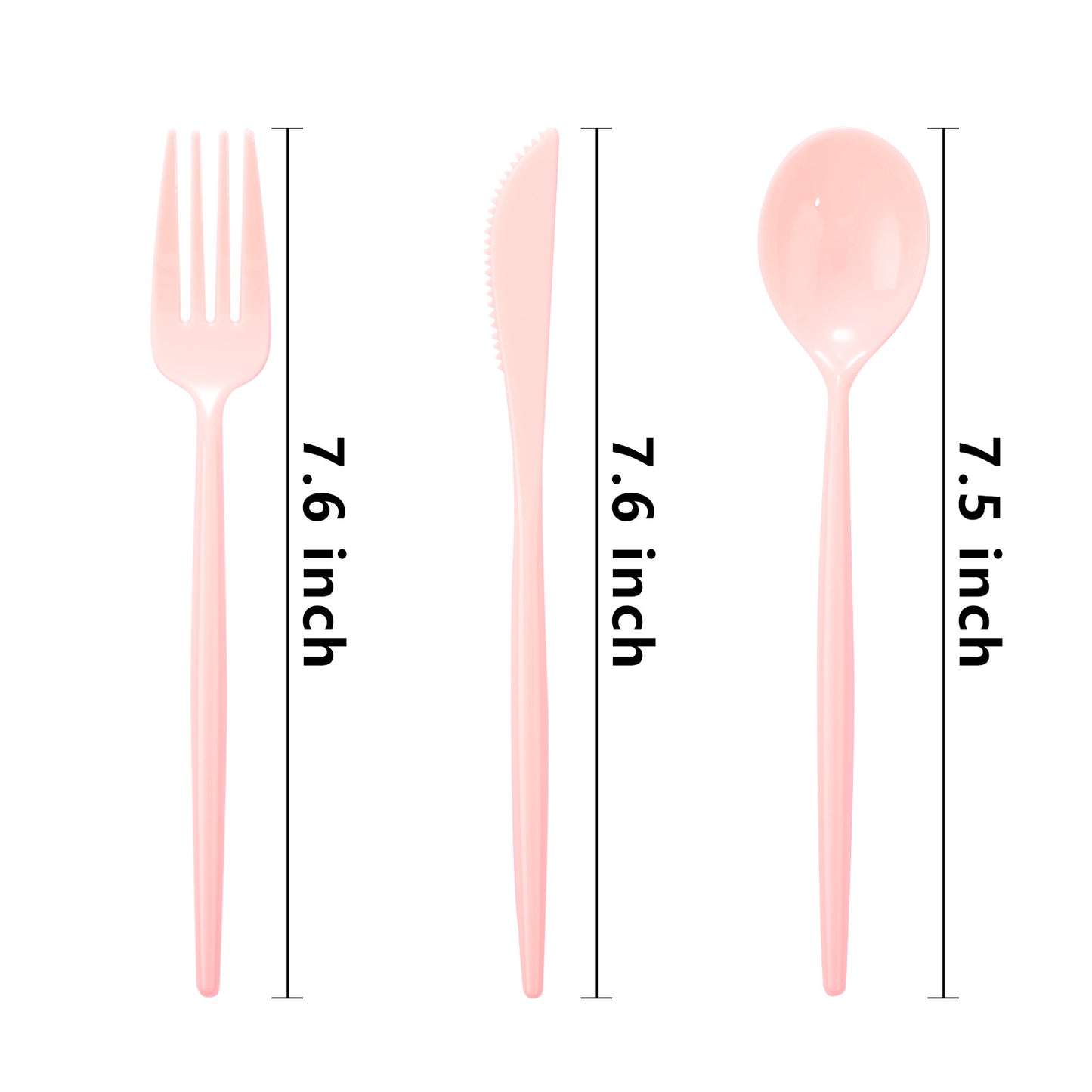 180pcs Pink Plastic Silverware Plastic Silverware Heavy Duty Pink Party Plastic Cutlery Pink Plastic Forks Include 60 Pink Forks,60 Pink Knvies,60 Pink Spoons for Wedding,Party or Daily Using