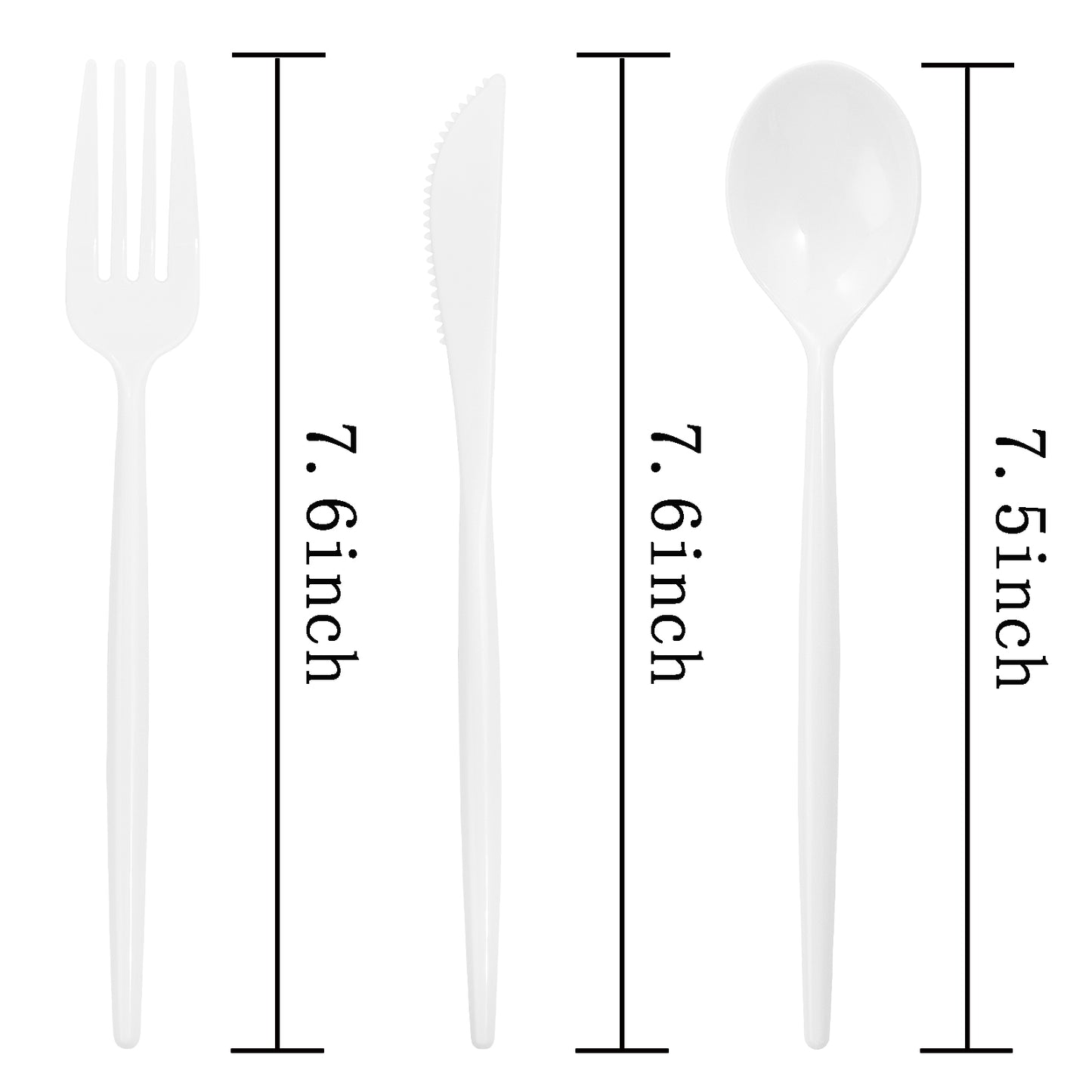 180pcs White Plastic Silverware Plastic Silverware Heavy Duty White Party Plastic Cutlery White Plastic Forks.Spoons,Knives