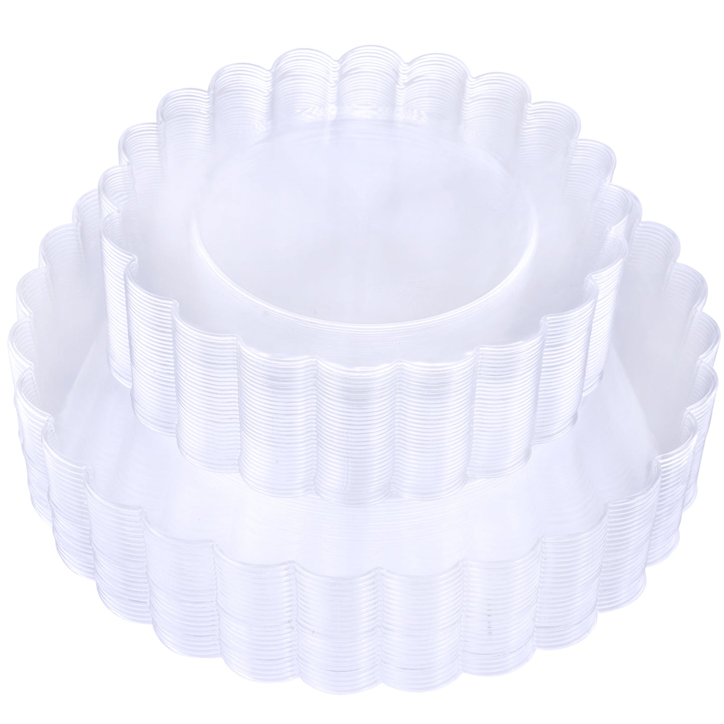 100pcs Clear Plastic Plates,Disposable Plastic Plates Heavy Duty,Premium Clear Plastic Plates,Includes 50 Clear Dinner Plates,50 Clear Dessert Plates,for Party,Wedding,Baby Shower