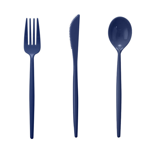 180pcs Blue Plastic Silverware Plastic Silverware Heavy Duty Blue Party Plastic Cutlery Blue Plastic Forks Include 60 Blue Forks,60 Blue Knvies,60 Blue Spoons for Wedding,Party or Daily Using