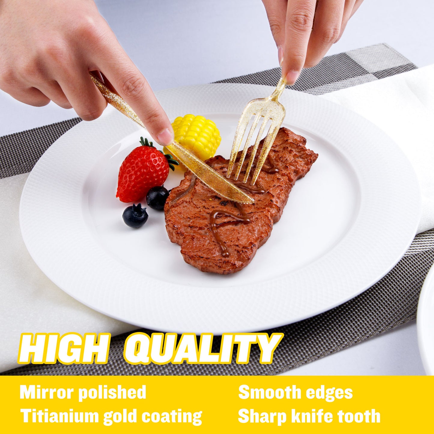 180pcs Gold Plastic Silverware Durable Plastic Silverware Gold Glitter Color Party Plastic Cutlery Gold Plastic Flatware Include 60 Forks,60 Knvies,60 Spoons for Wedding,Birthday Monther's