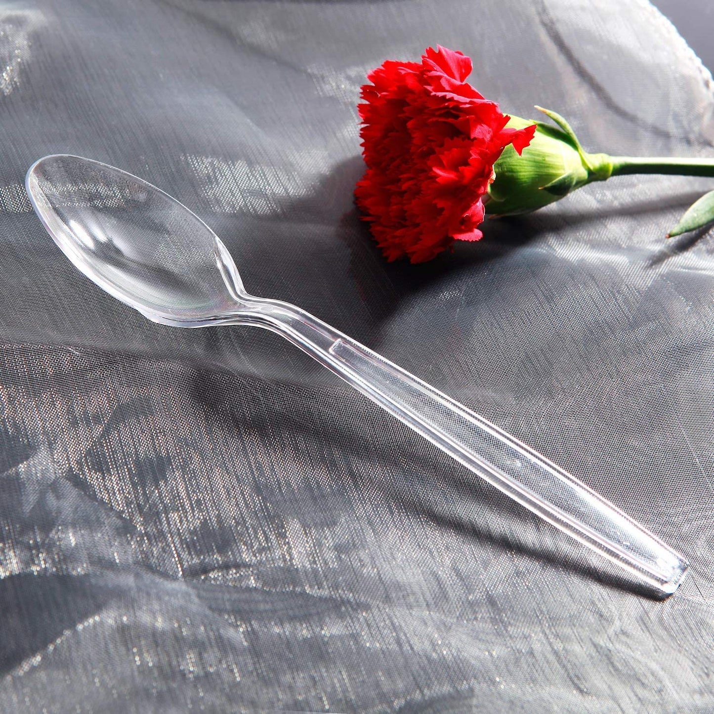 Plastic Silverware 400pcs Disposable Clear Plastic Silverware Crystal Plastic Cutery Plastic forks and Spoons 200 forks and 200 spoons