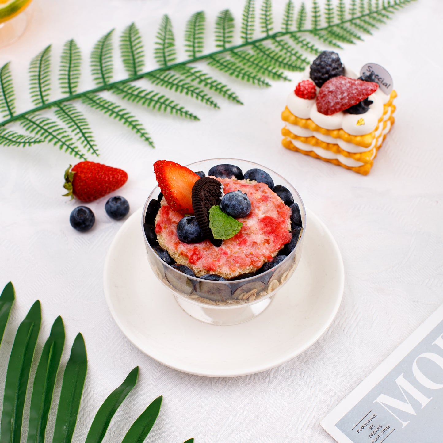 7oz Clear Dessert Cups,60 Pack Plastic Dessert Cups Serves 60 Guests,Ice Cream Cups Disposable,Clear Plastic Appetizer Cups Peferct for Desserts Cocktails Fruit Parfait Trifle Mousse Pudding
