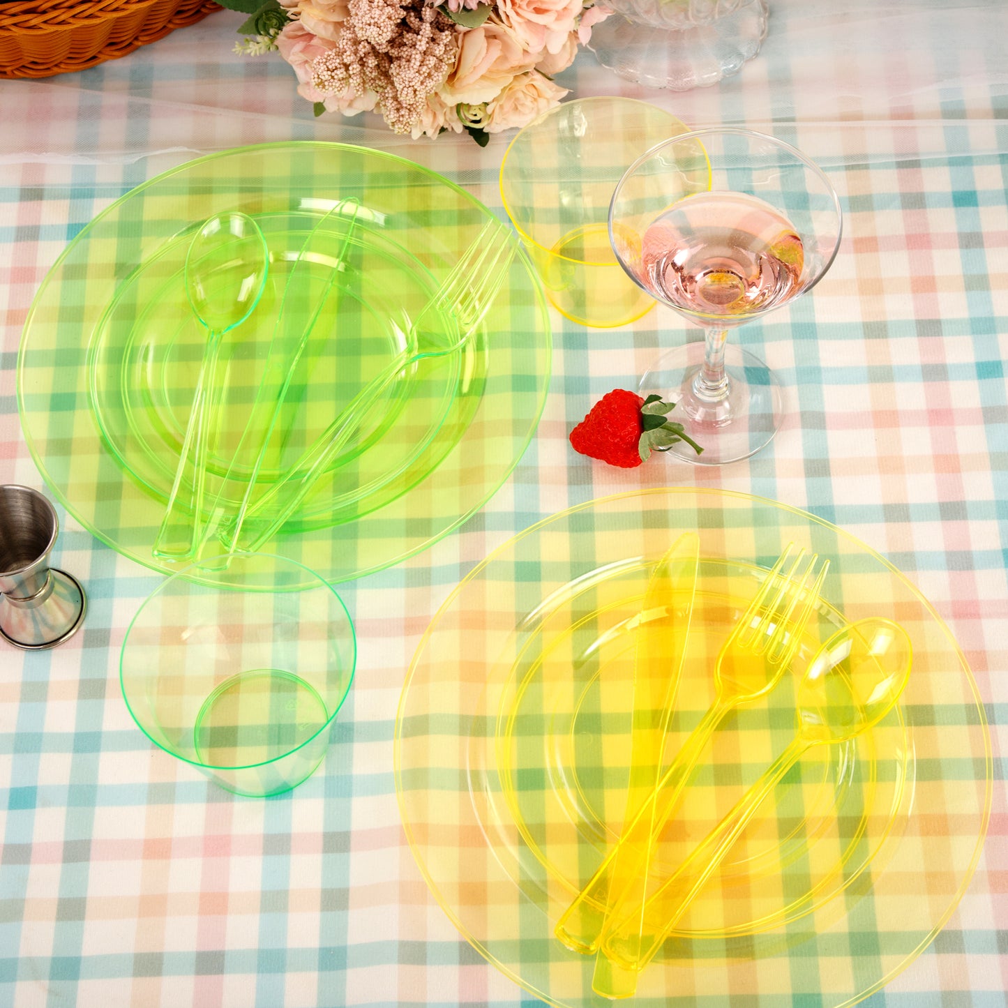 216pcs Neon Party Supplies Plates,Includes Hard Plastic Dispoable Neon Party Plates,Cups,Cutlery Forks Knives Spoons in Neon Pink,Blue,Green,Yellow, Pefect for Birthdays,Halloween Party Visit the supernal Store 4.6 4.6 out of 5 stars    169 ratings