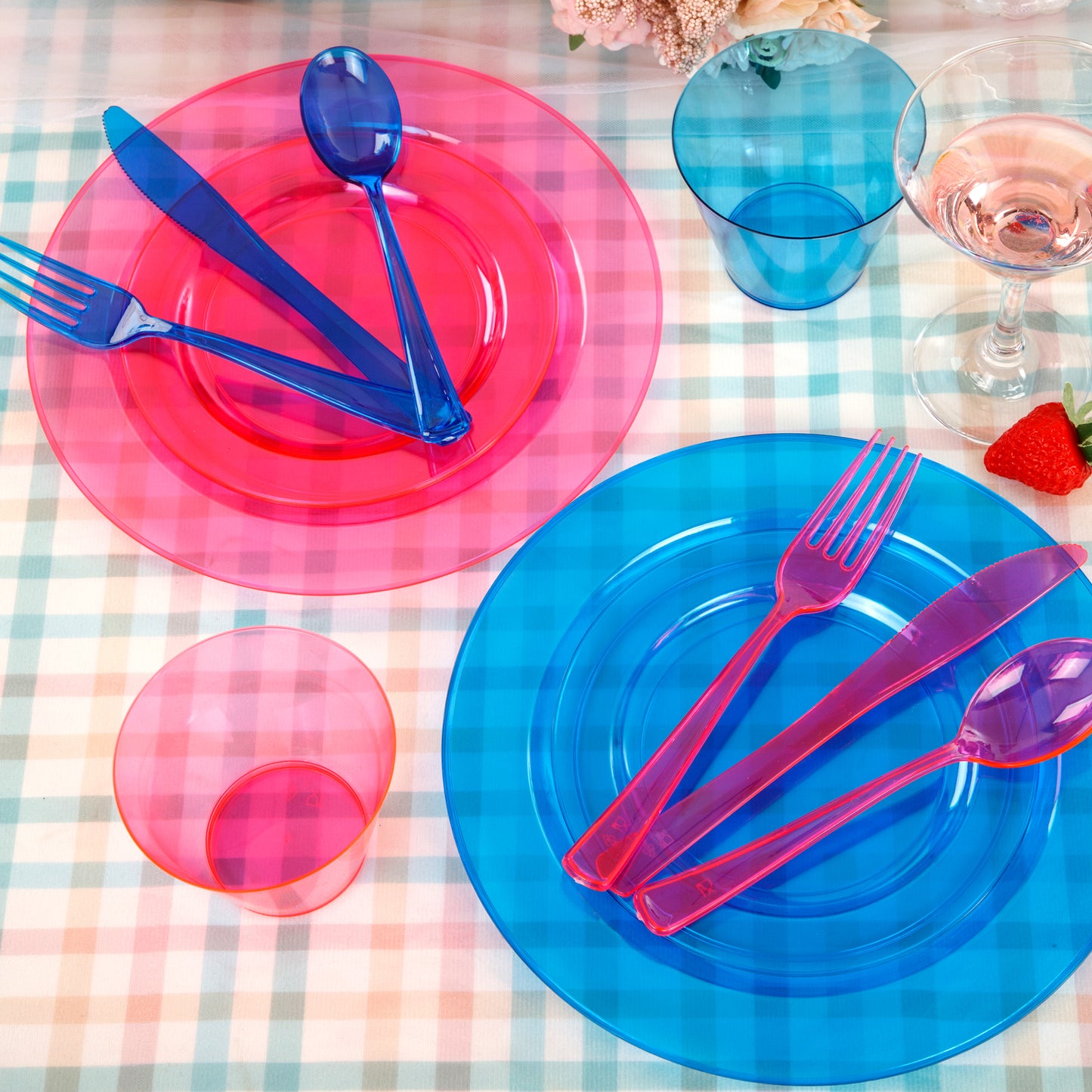 216pcs Neon Party Supplies Plates,Includes Hard Plastic Dispoable Neon Party Plates,Cups,Cutlery Forks Knives Spoons in Neon Pink,Blue,Green,Yellow, Pefect for Birthdays,Halloween Party Visit the supernal Store 4.6 4.6 out of 5 stars    169 ratings