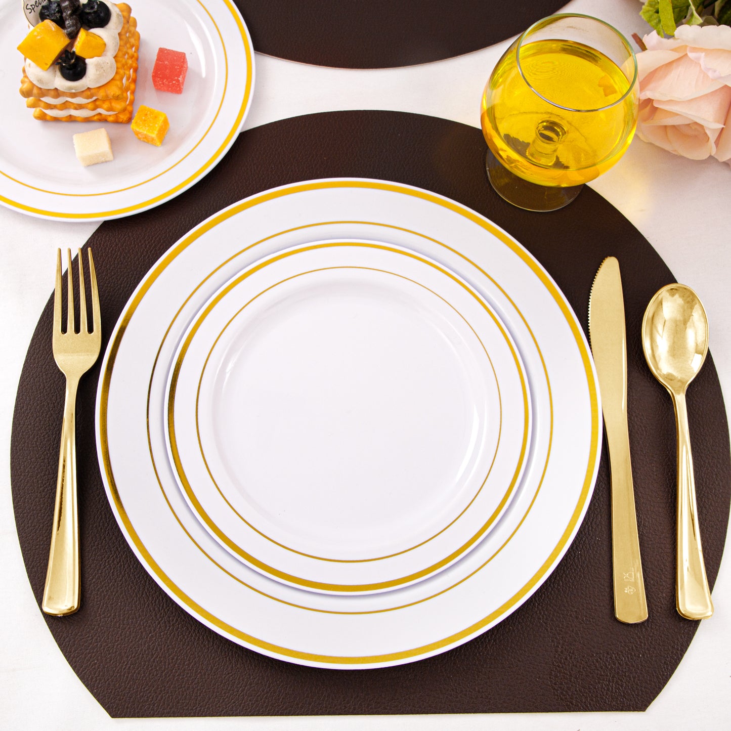 360pcs Gold Plastic Silverware Heavy Duty,Gold Silverware Disposable, Plastic Silverware Sets for Parties with 120 Gold Plastic Forks,120 Disposable Knives and 120 Disposable Spoons