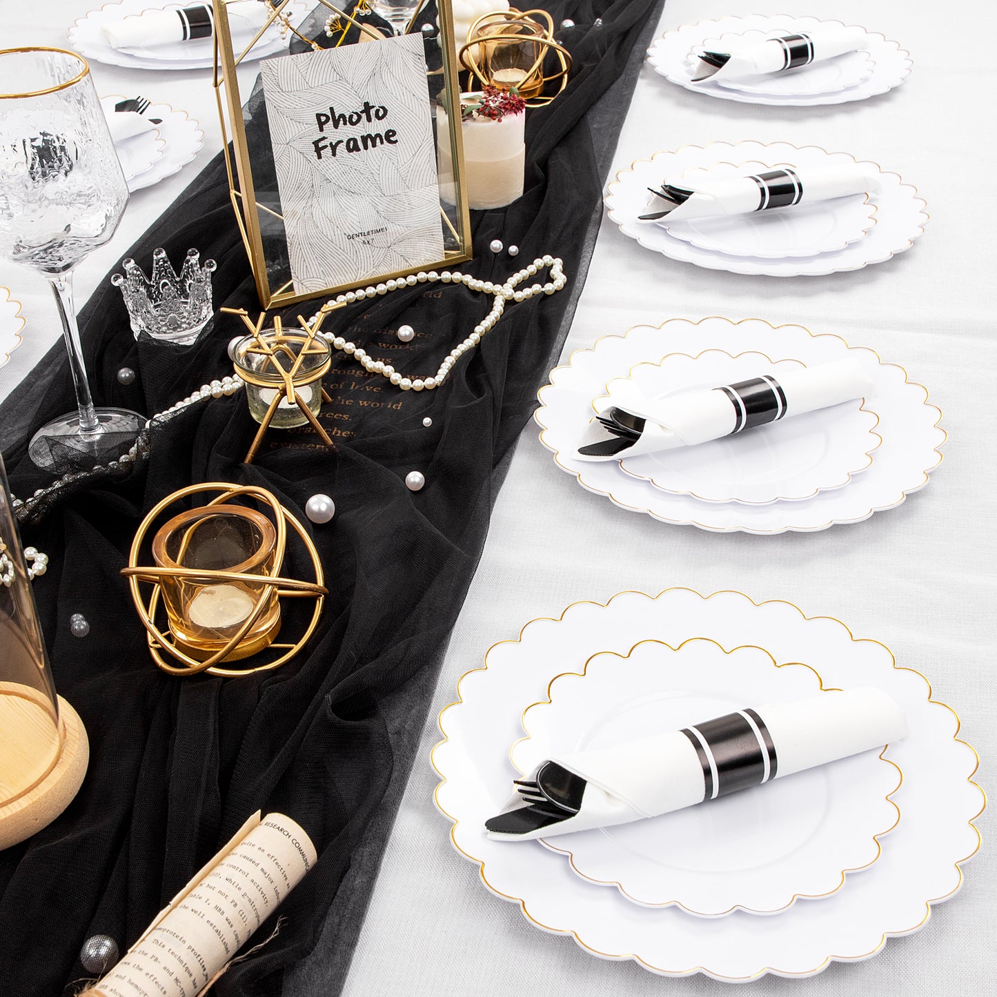60 Pack Black Plastic Silverware,Rolled Plastic Silverware,Pre Wrapped Black Silverware,Heavy Duty Plastic Cutlery,Plastic Forks and Spoons,Rolled Cutlery with Napkins,Pre Wrapped Cutlery